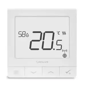 Termostat smart SALUS QUANTUM SQ610, alb, cu fir, sistem IT600 Smart Home
