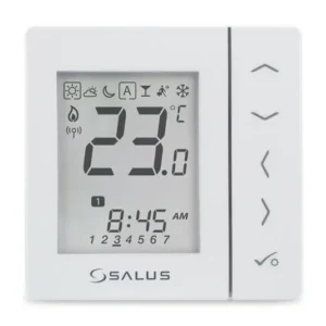 Termostat smart SALUS VS10WRF, alb, montaj in doza, sistem IT600
