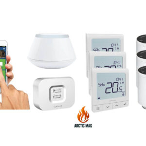 Pachet Salus IT600 Smart Home 3 zone radiatoare QUANTUM alb, 5 ani garantie