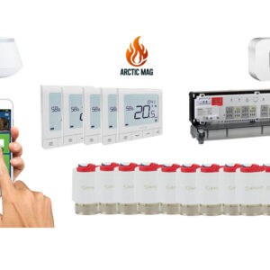 Pachet Salus IT600 Smart Home 5 camere (10 circuite) pardoseala QUANTUM alb, 5 ani garantie