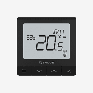 Termostat smart SALUS SQ610BRF, negru, cu acumulator, sistem IT600 SMART HOME