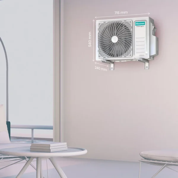 Aer conditionat multisplit Hisense, 1 x UE 18000 BTU, 2 x UI 12000 BTU, inverter, Wi-Fi, control vocal, filtru aer, functie incalzire